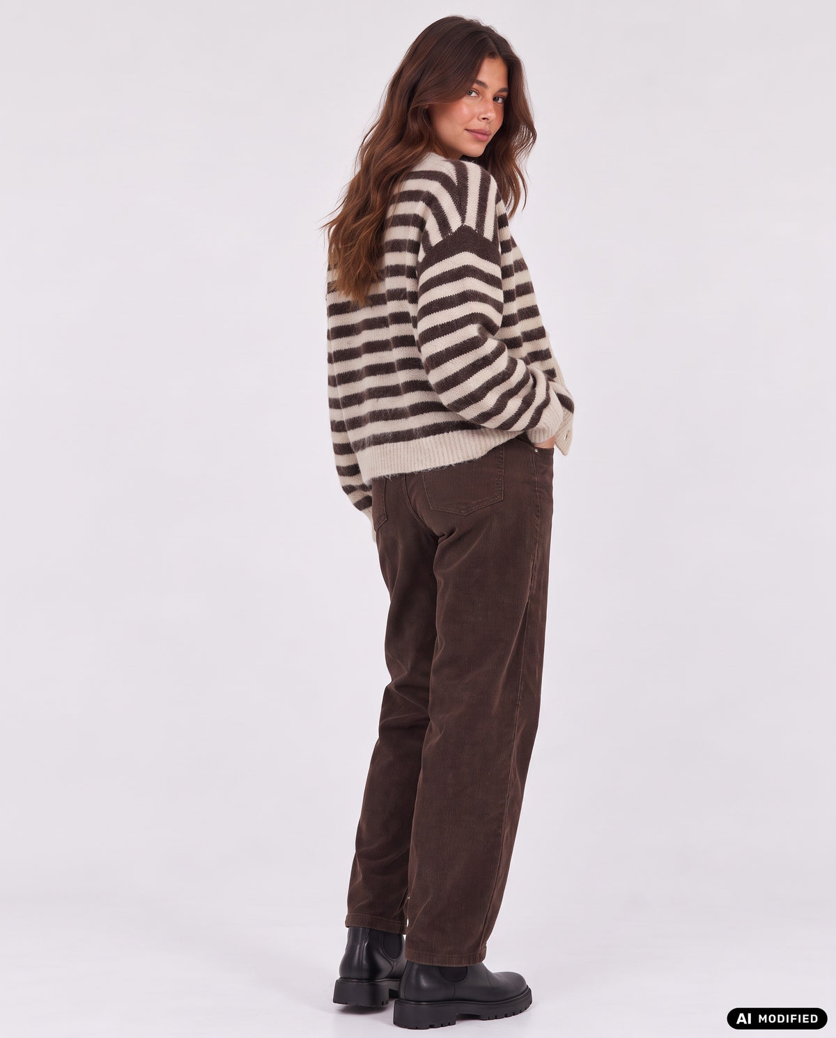 Strickjacke mit Streifen