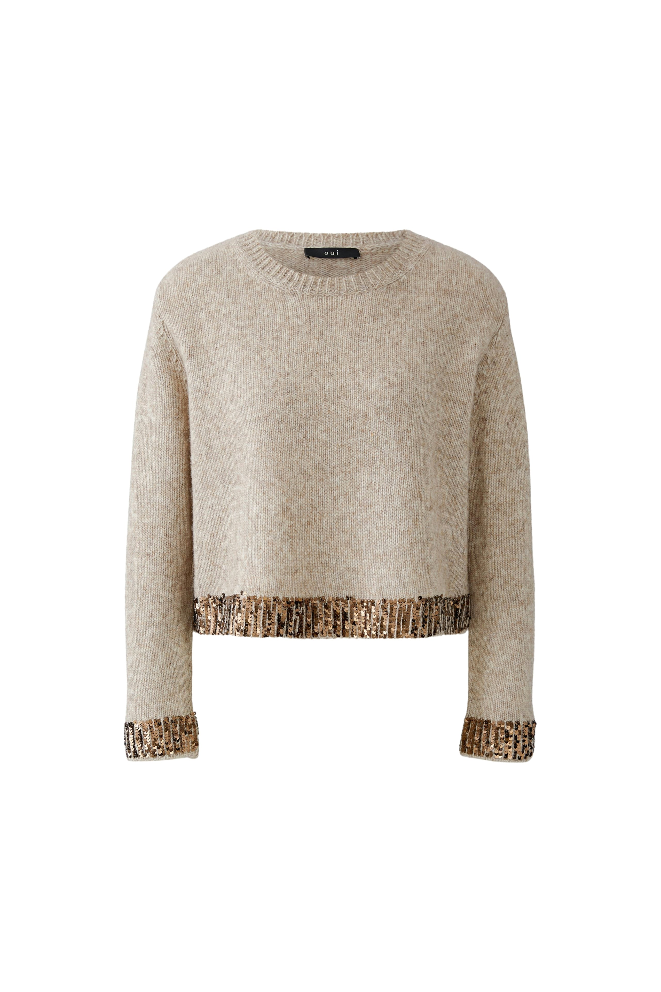Strickpullover mit Pailletten