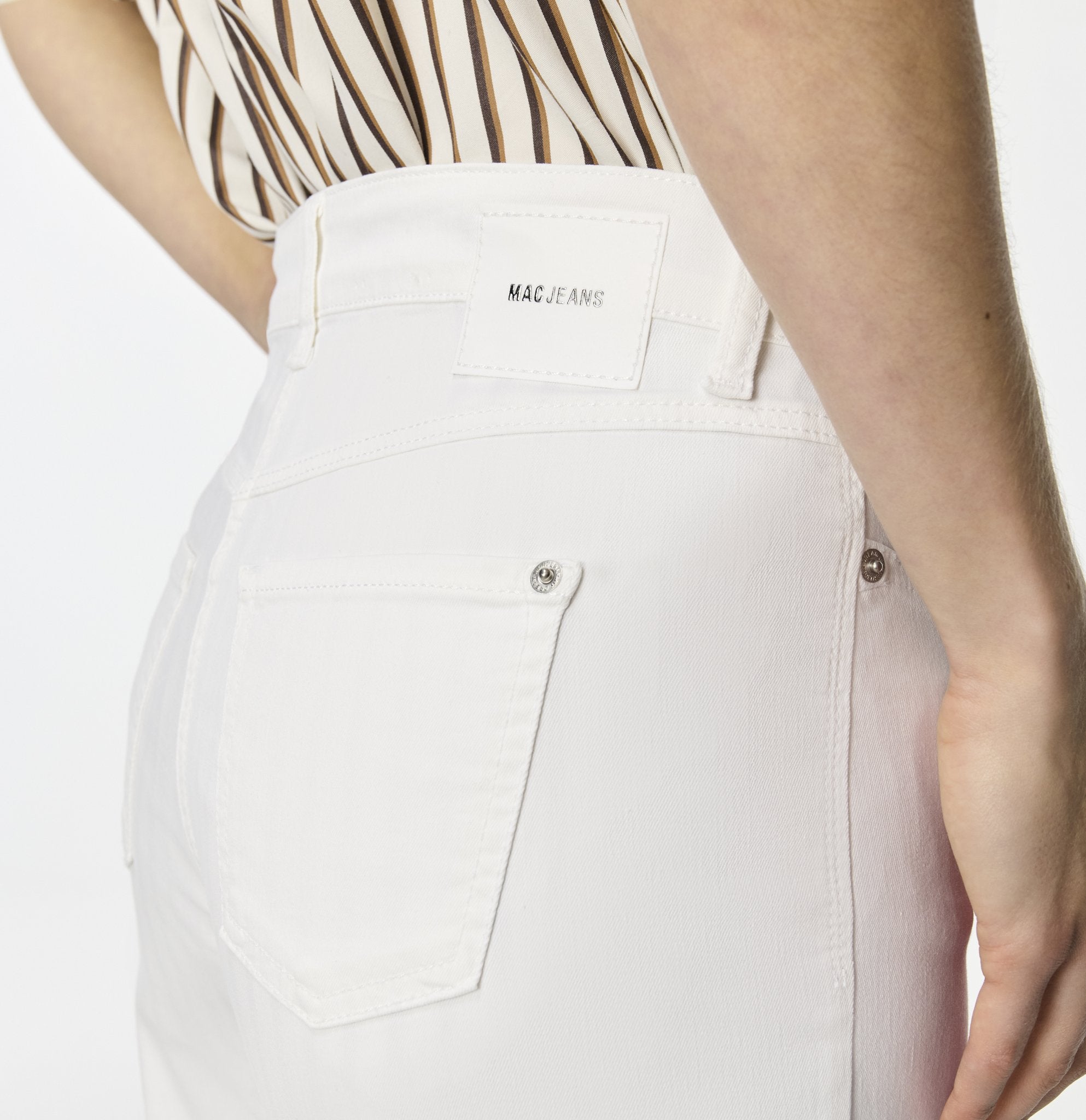 MAC Wide Leg White Denim