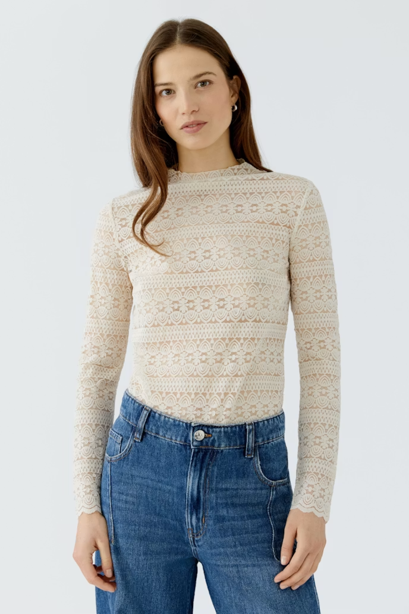 Longsleeve aus Spitze