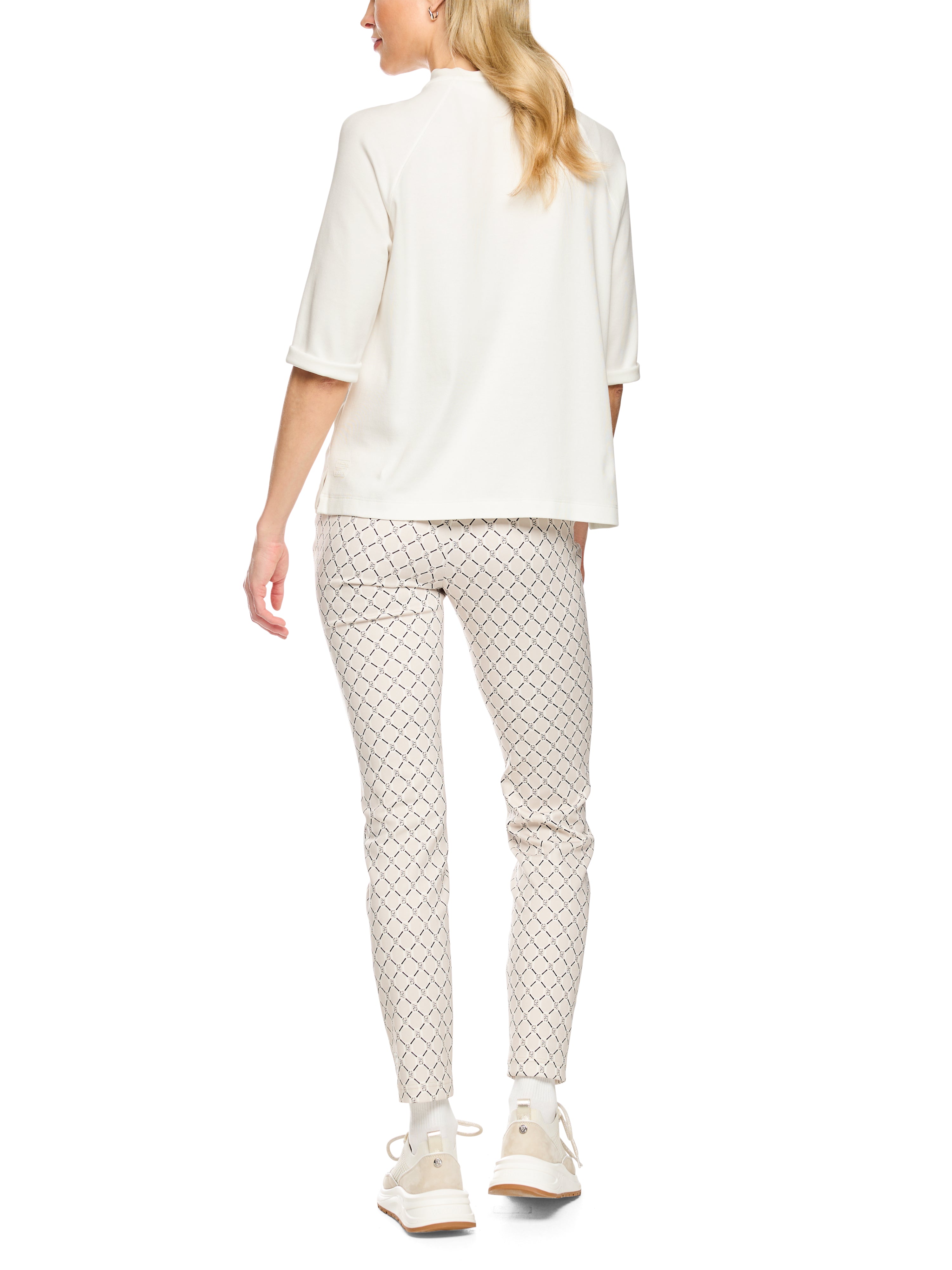 Troyer-Blusenshirt mit Feinripp