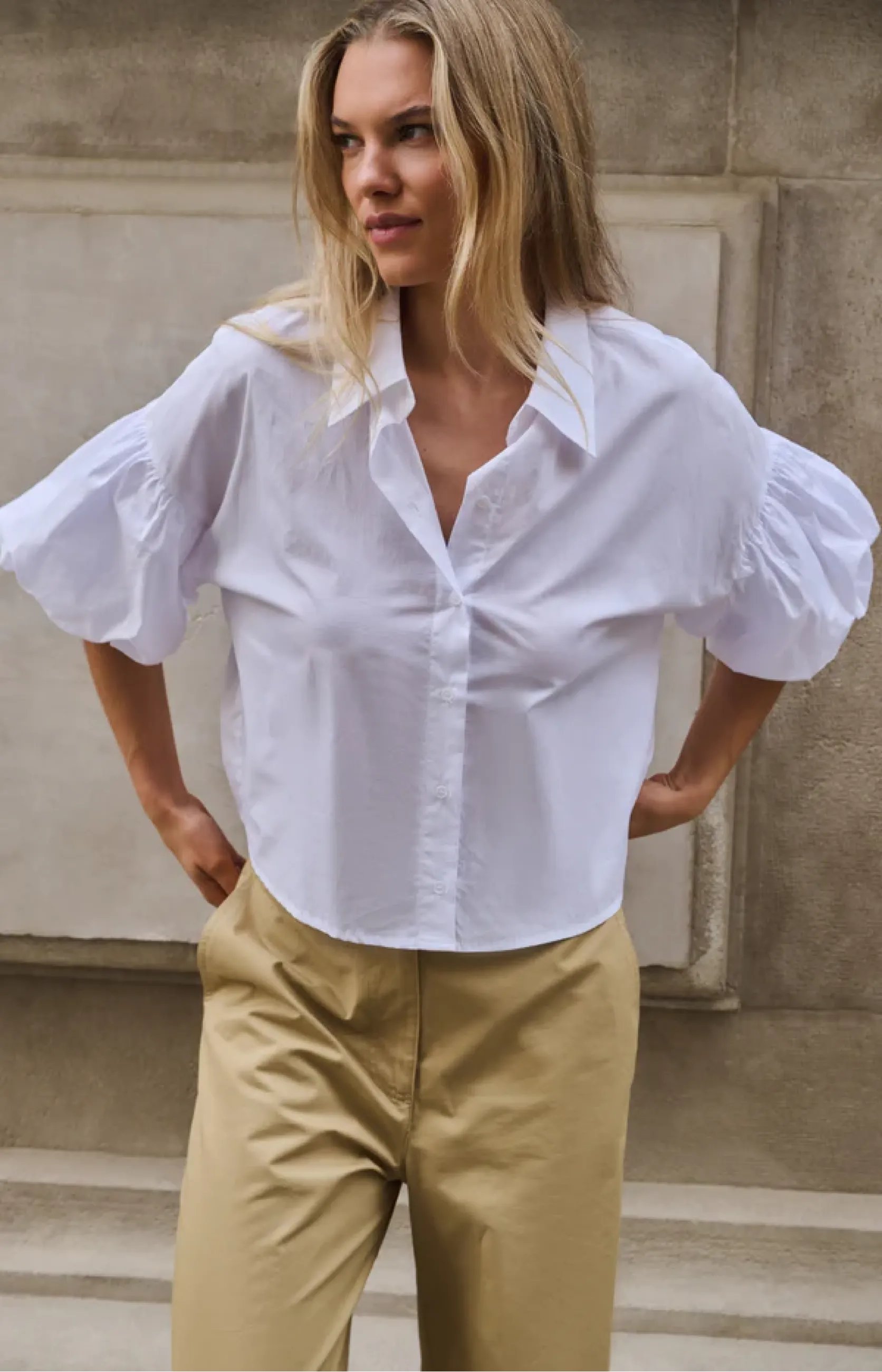 Bluse mit Ballonärmeln