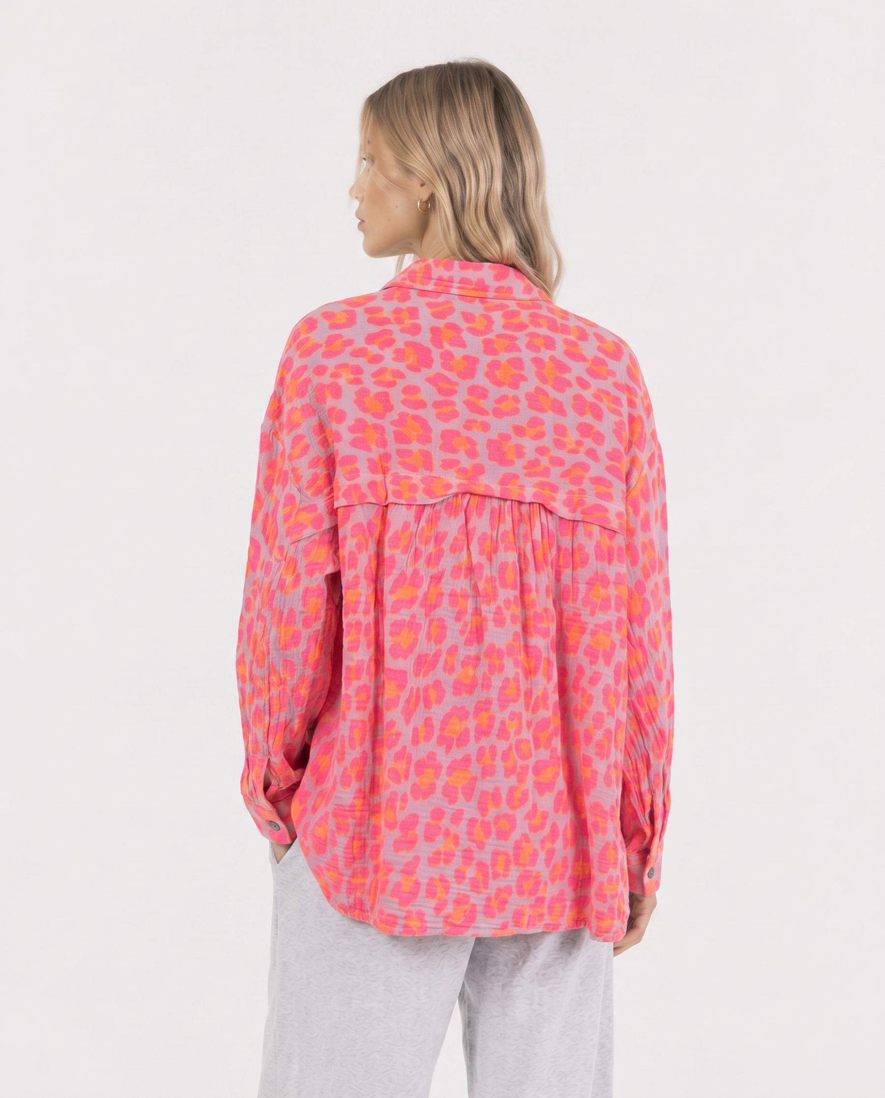 Musselin Hemd mit Blüten-Print