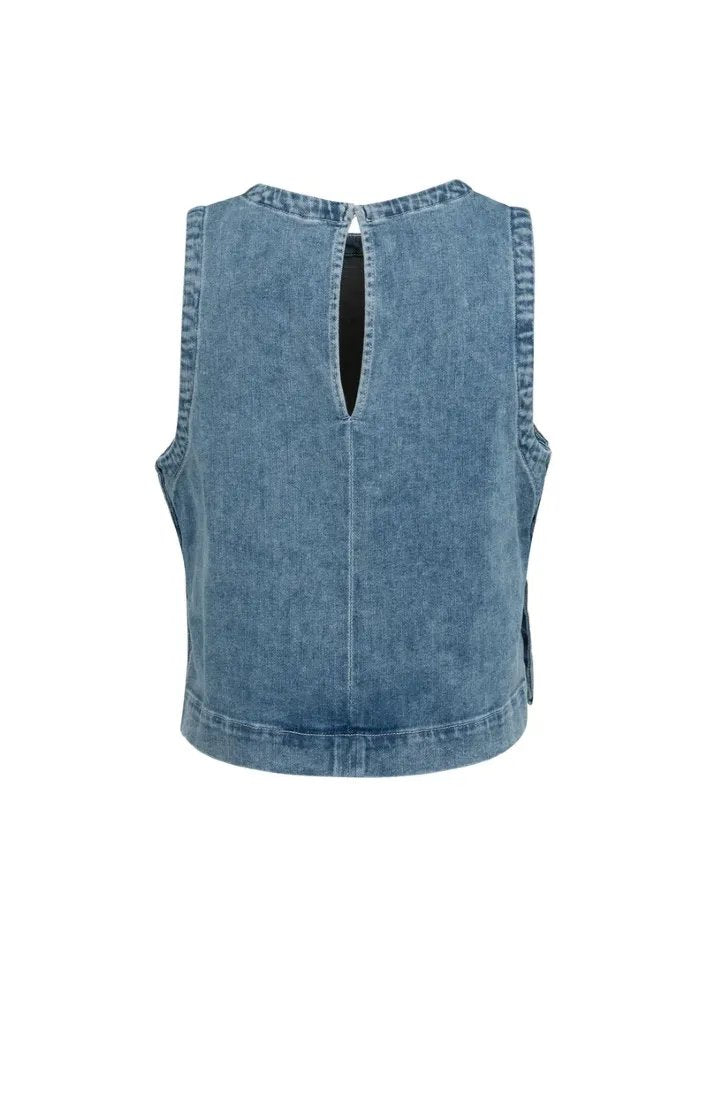 Jeanstop mit Ziernähten