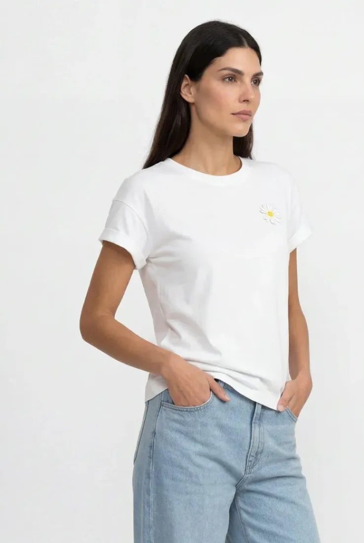 T‑Shirt mit Stickerei