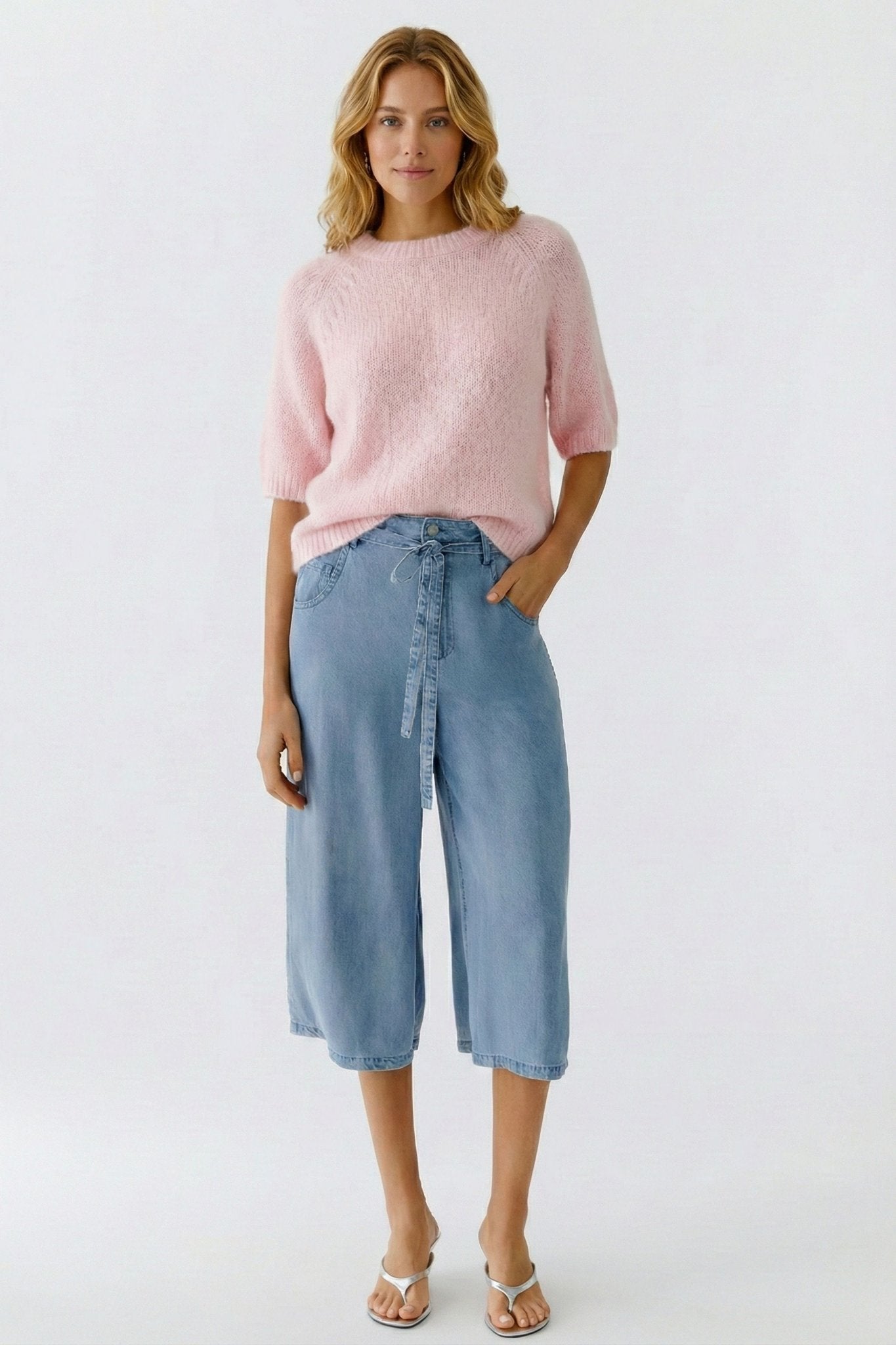 Strickpullover aus Bändchengarn