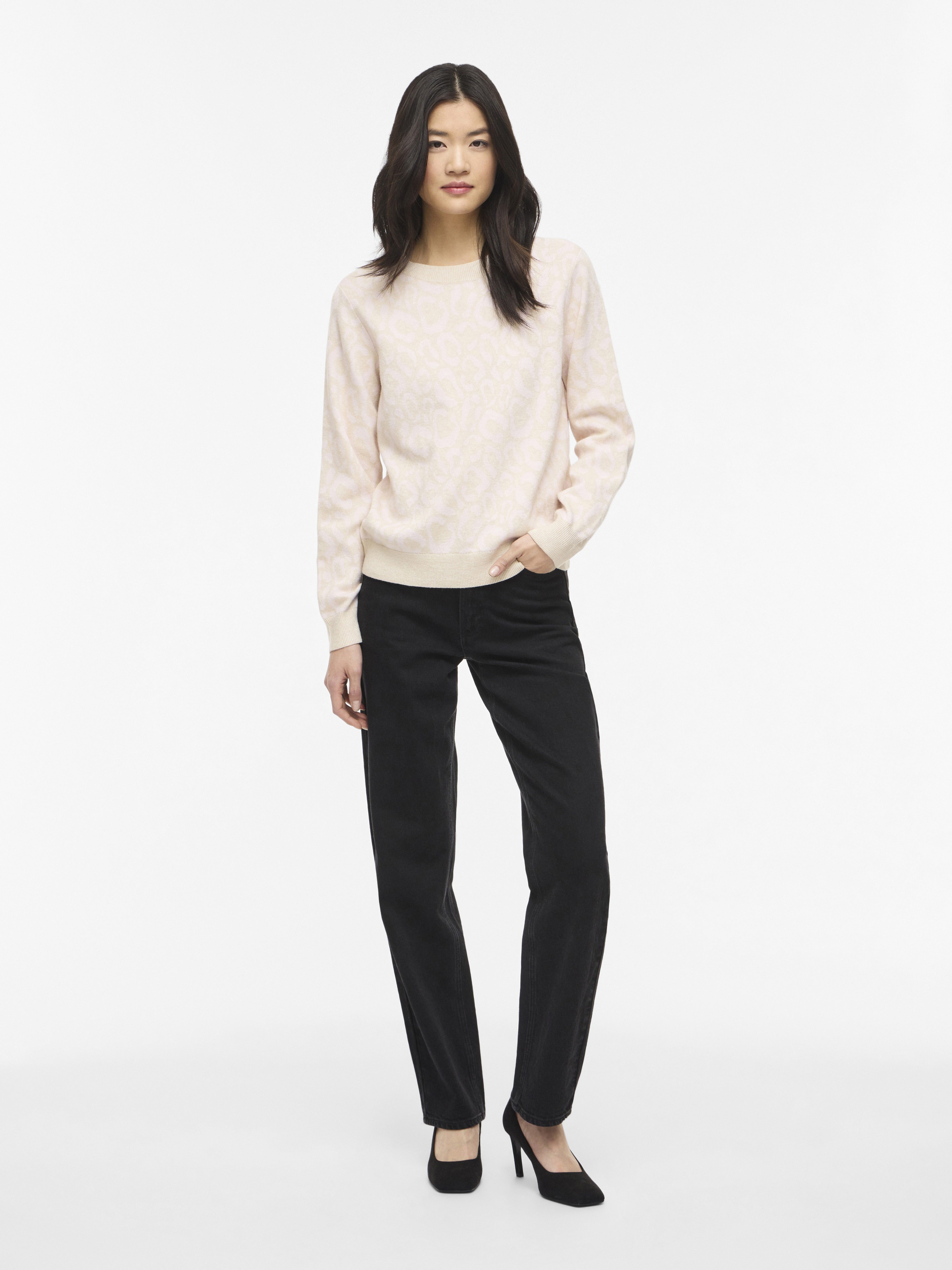 VILA Strickpullover Cherry Blossom/Slnm
