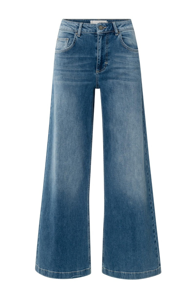 Yaya Wide Leg Blue Denim