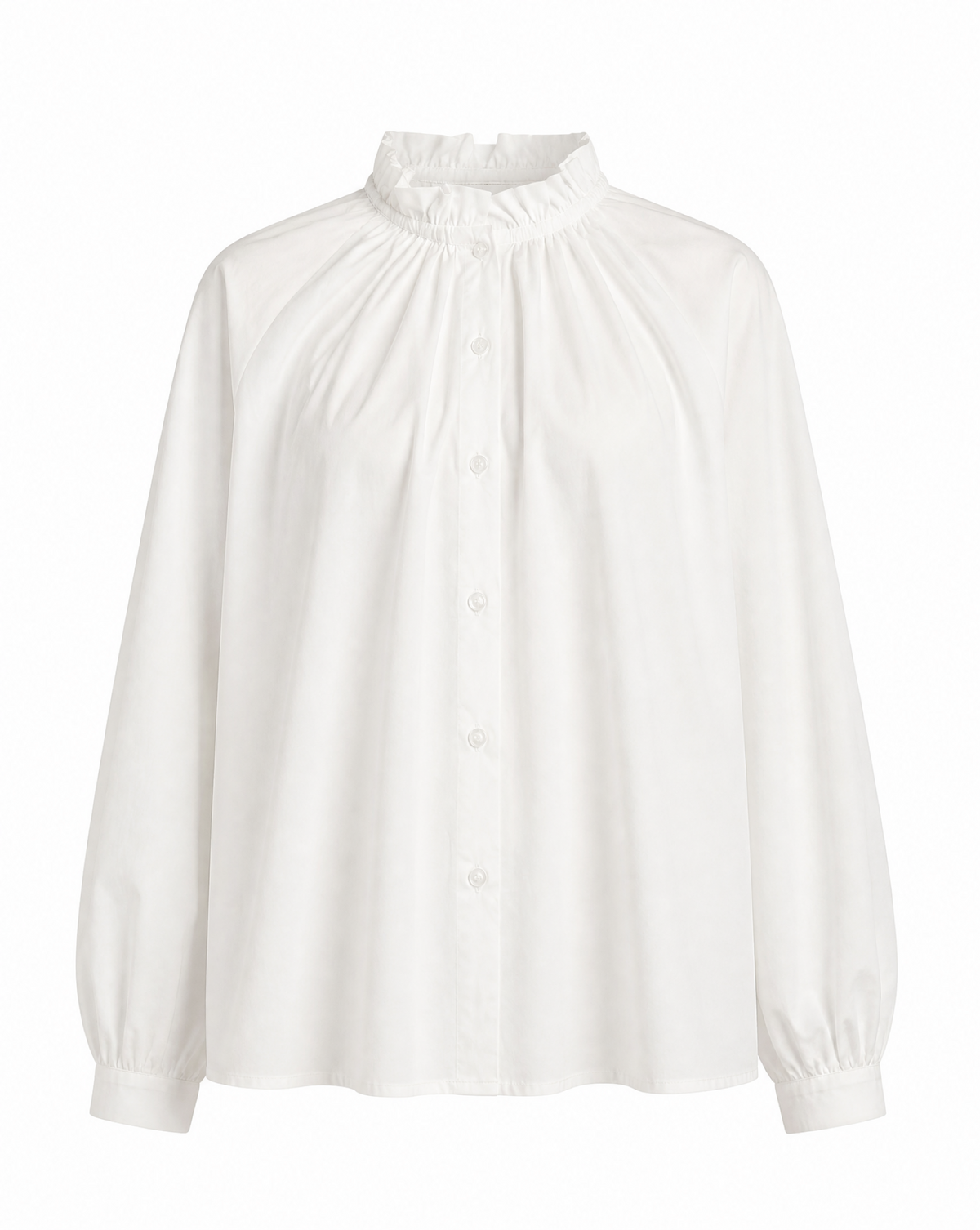 Bluse mit Rüschenkragen