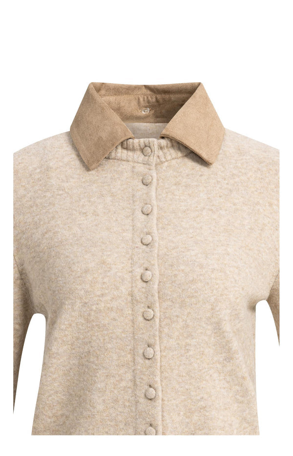 Cardigan mit abnehmbarem Kragen