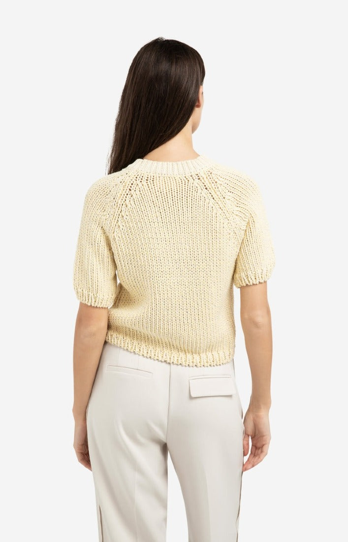 Yaya Strickpullover Reed Yellow Dessin