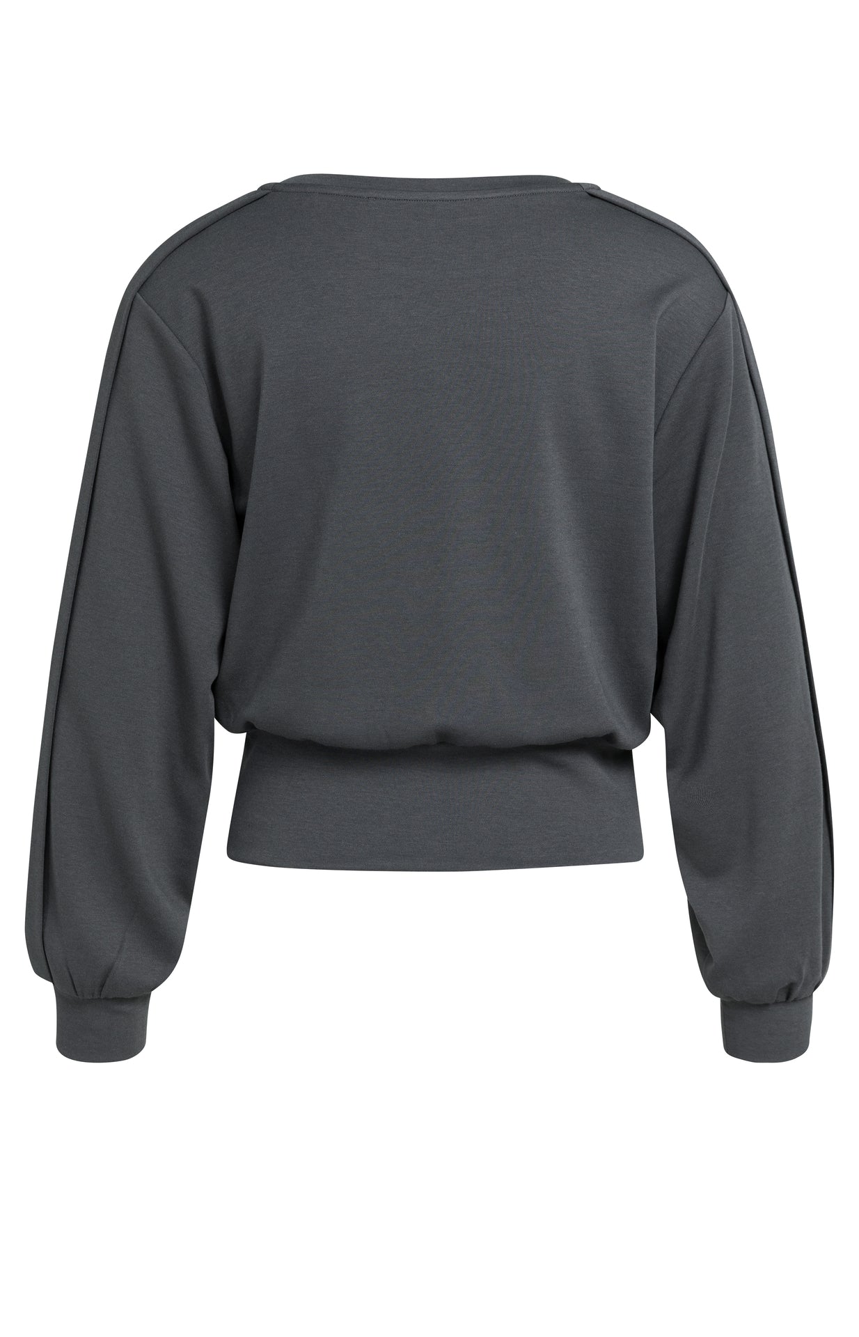 Sweatshirt mit engem Saum und Faltdetail