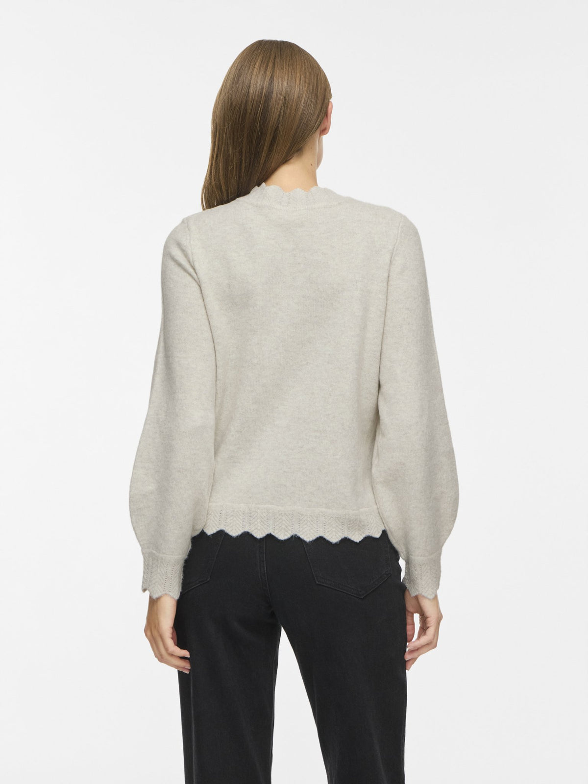 VILA Strickpullover Super Light Natural Melan