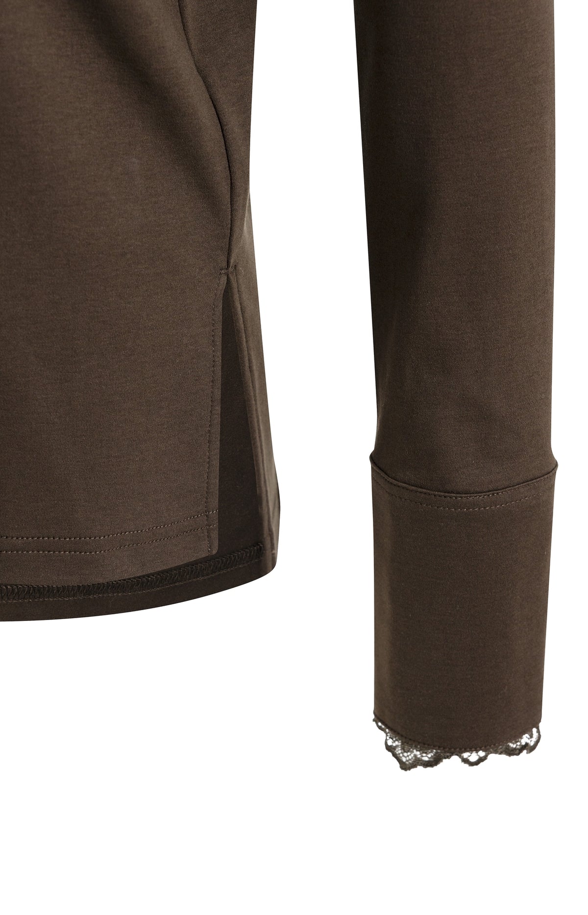 Longsleeve mit Spitzenbündchen