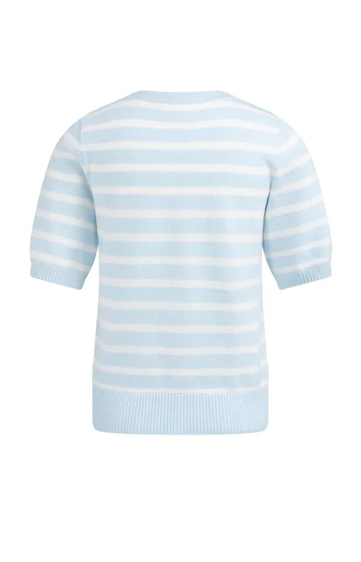 Yaya Strickpullover Ice Blue Dessin