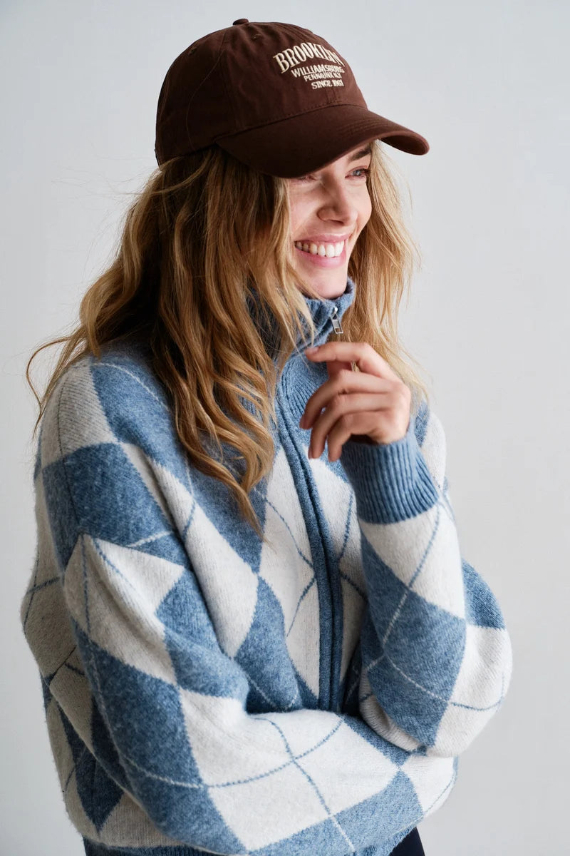 Cardigan mit Rauten-Muster