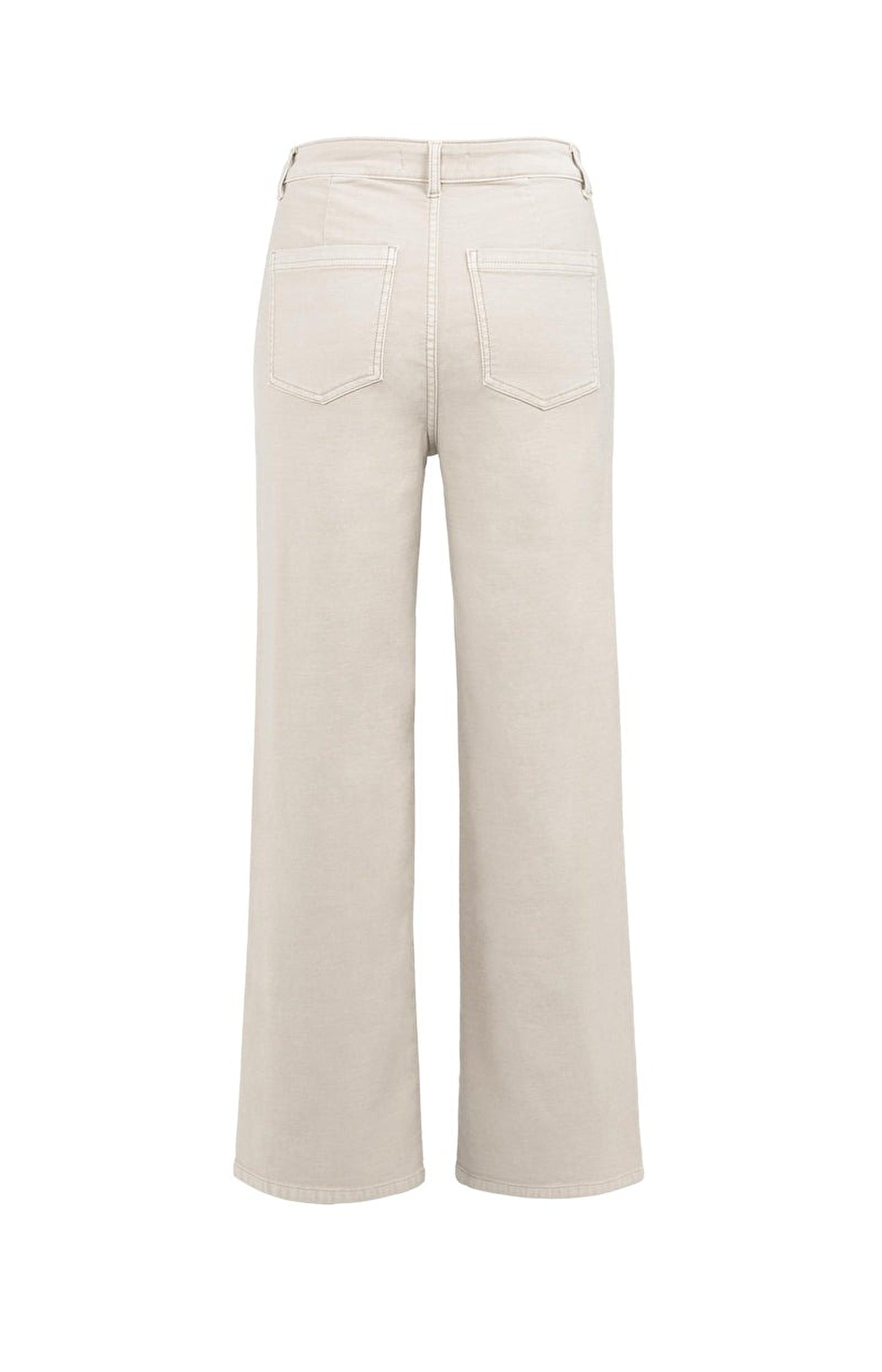 Yaya Oxford broek, beige zandkleur