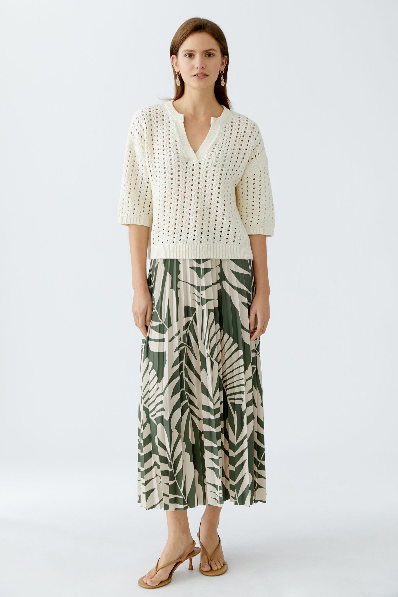 Oui knitted sweater Champagne