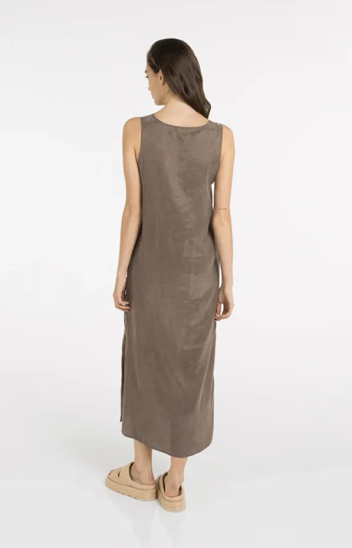 Kleid in Knitteroptik mit V-Ausschnitt