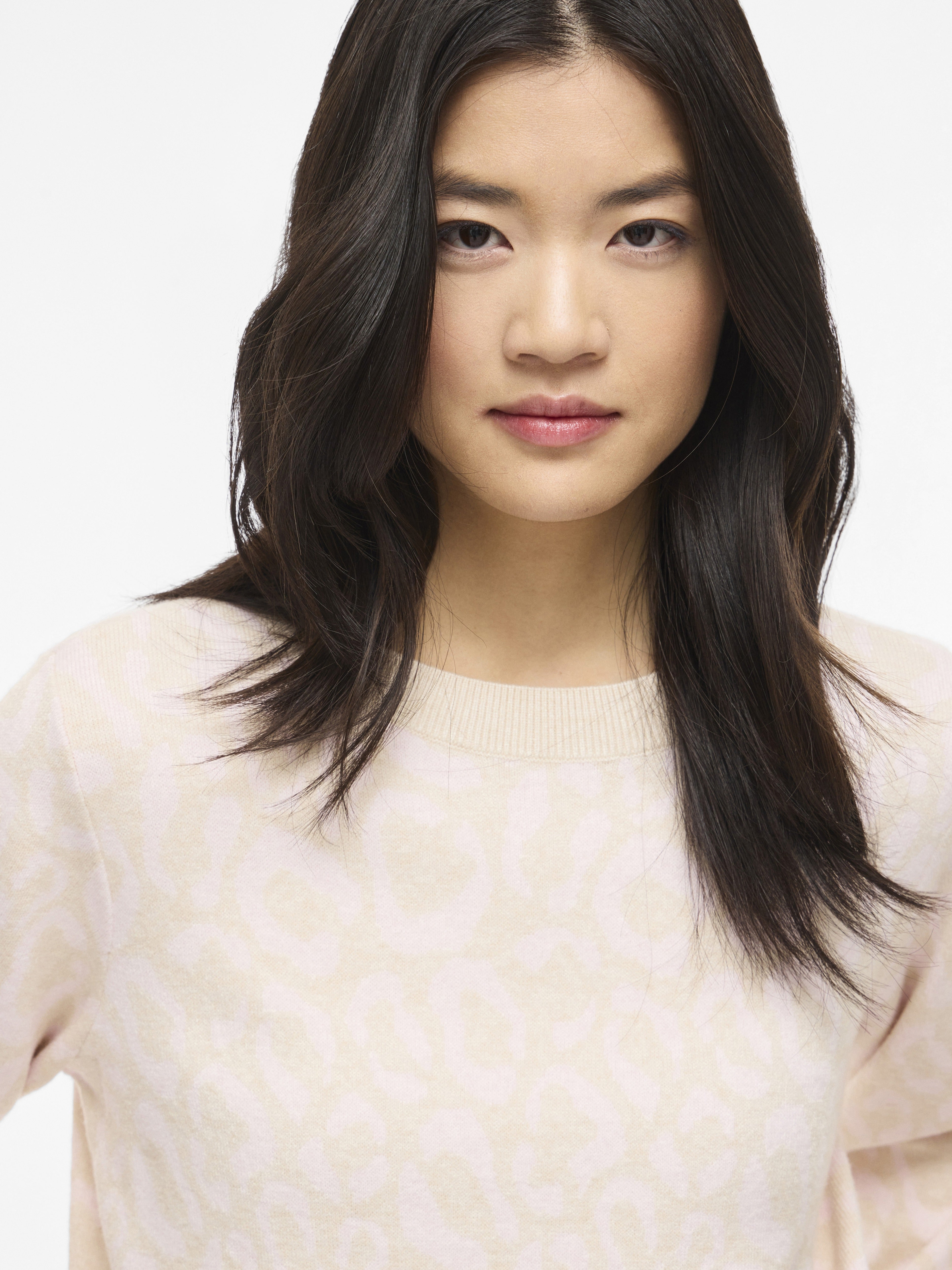 VILA Strickpullover Cherry Blossom/Slnm