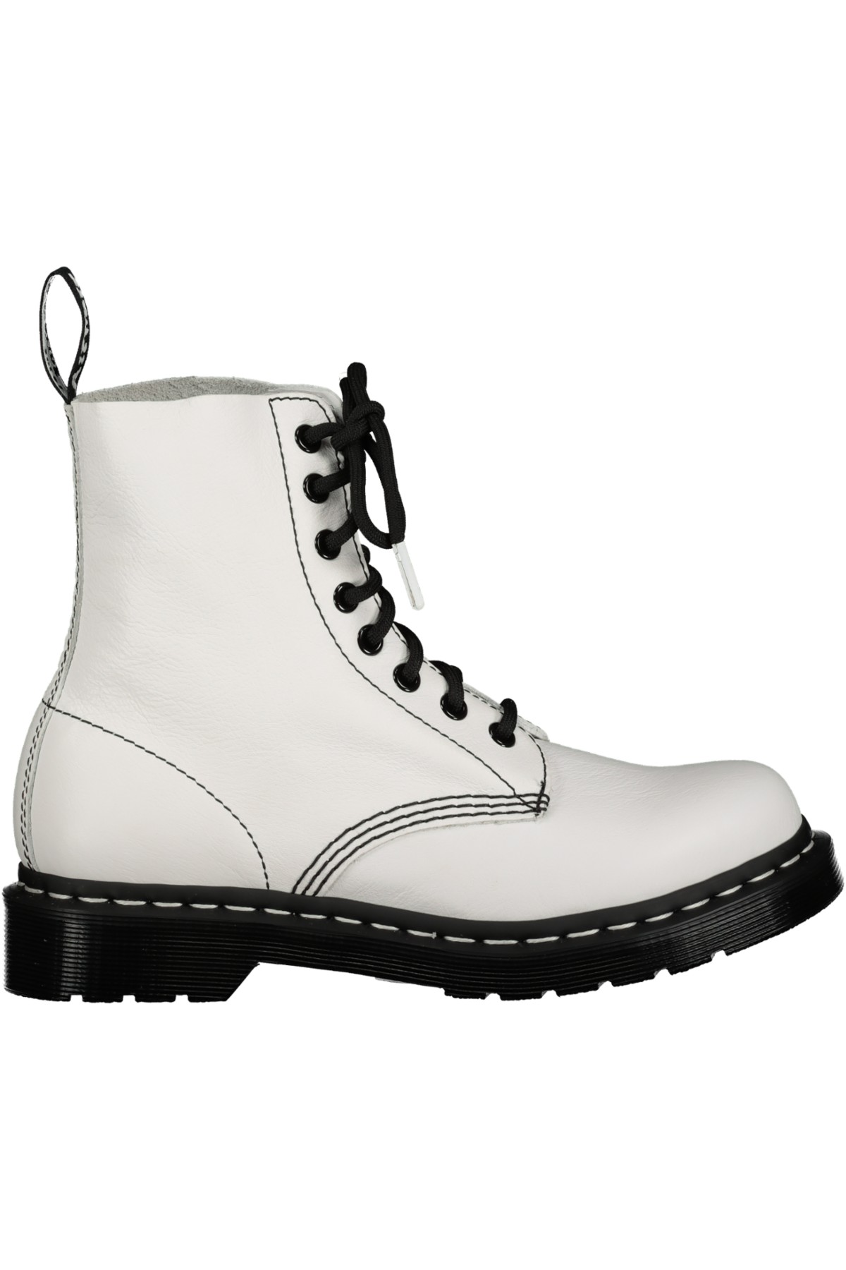 1460 pascal black & white leather ankle boots