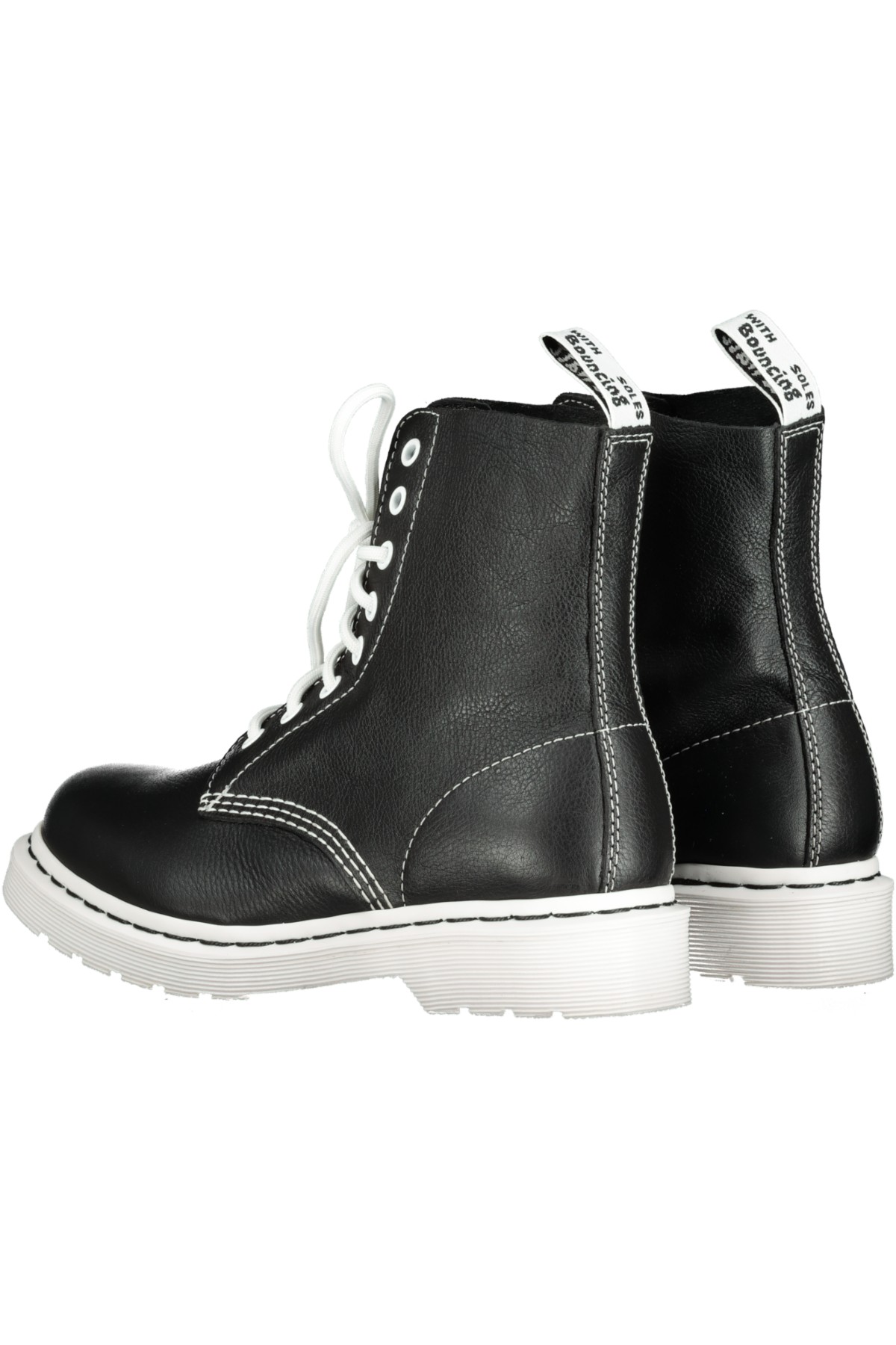 1460 pascal black & white leather ankle boots